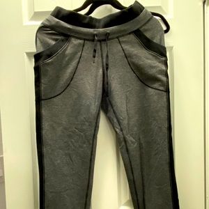 Grey/Black lululemon joggers, size 8
